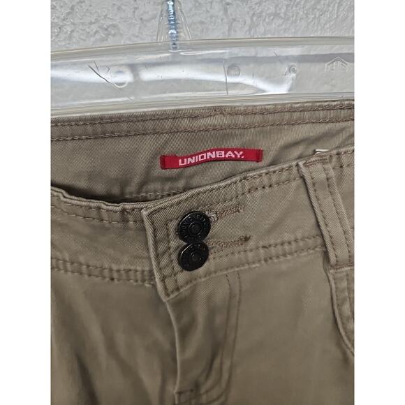 Union Bay Pants Womens Sz 13 Khaki Baggy Vtg Y2K Skater Grunge Wide Leg - Picture 3 of 9